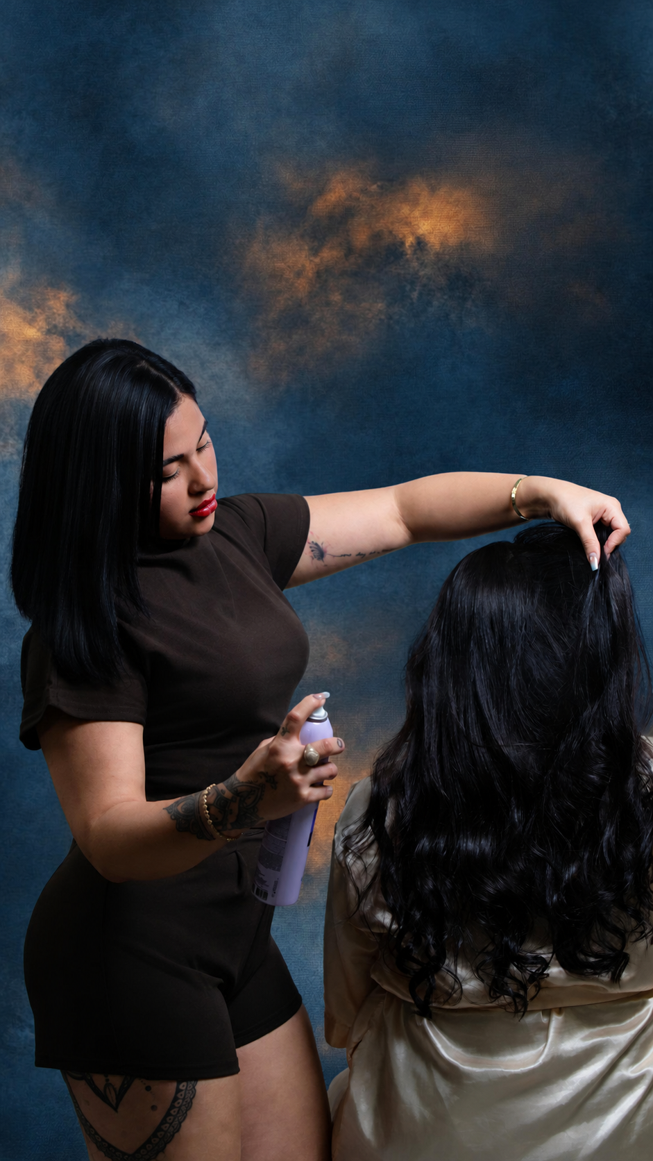 Peinado profesional con ondas